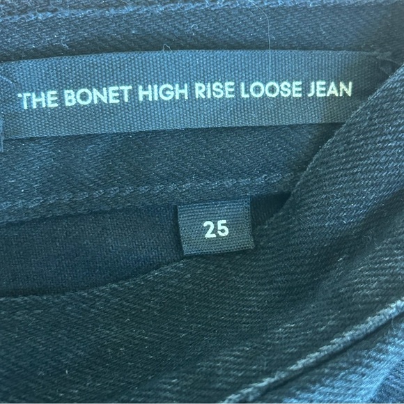 Aritzia Denim Forum The Bonet High Rise Loose Distressed Jeans Women’s 25 Black - Picture 11 of 12